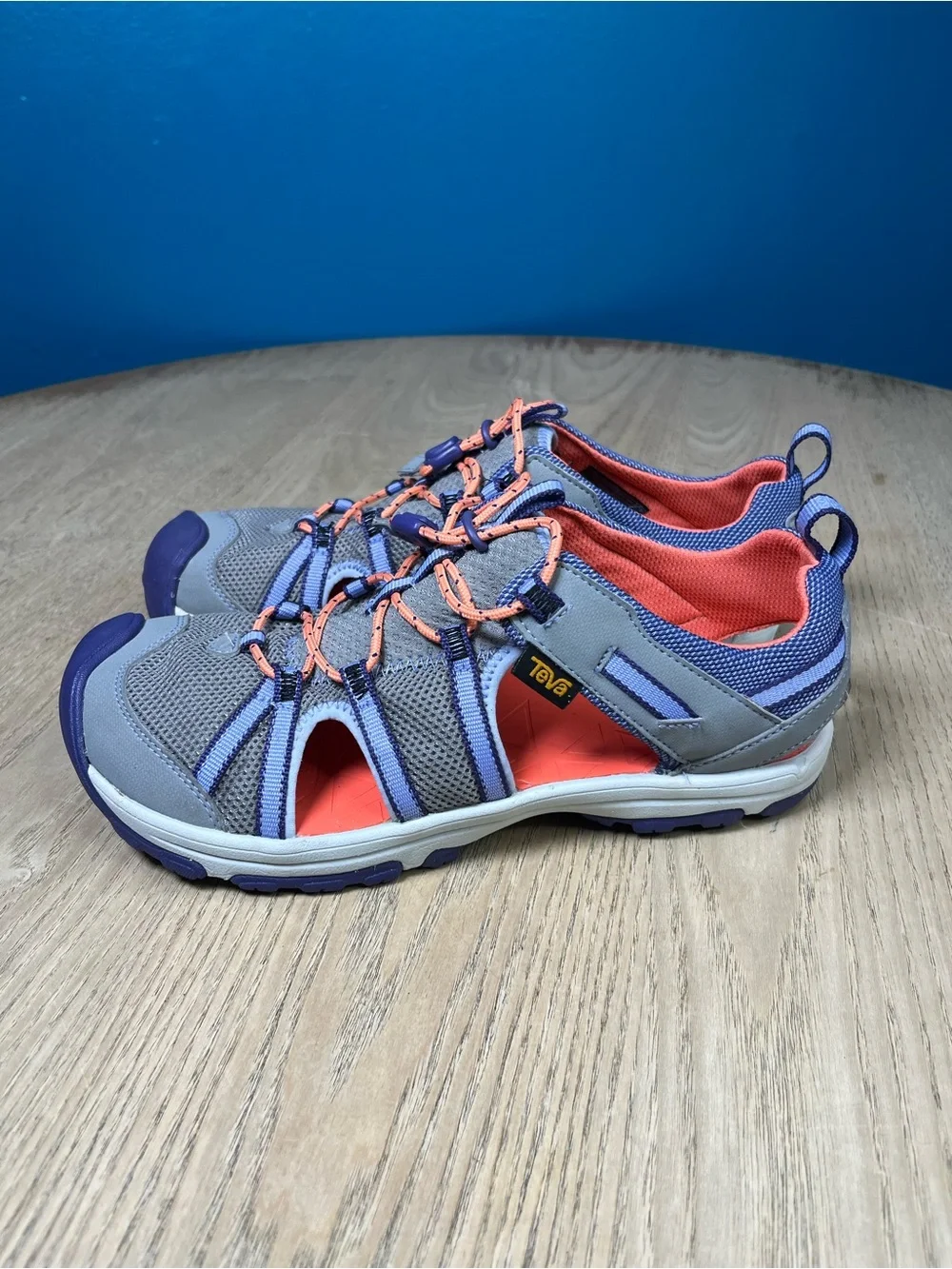TEVA Kid’s Manatee Sport Sandals Closed Toe Water Shoes Size 5 Outdoor Hiking